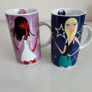 Set of Maxwell Williams "Nitelife" Porcelain Mugs